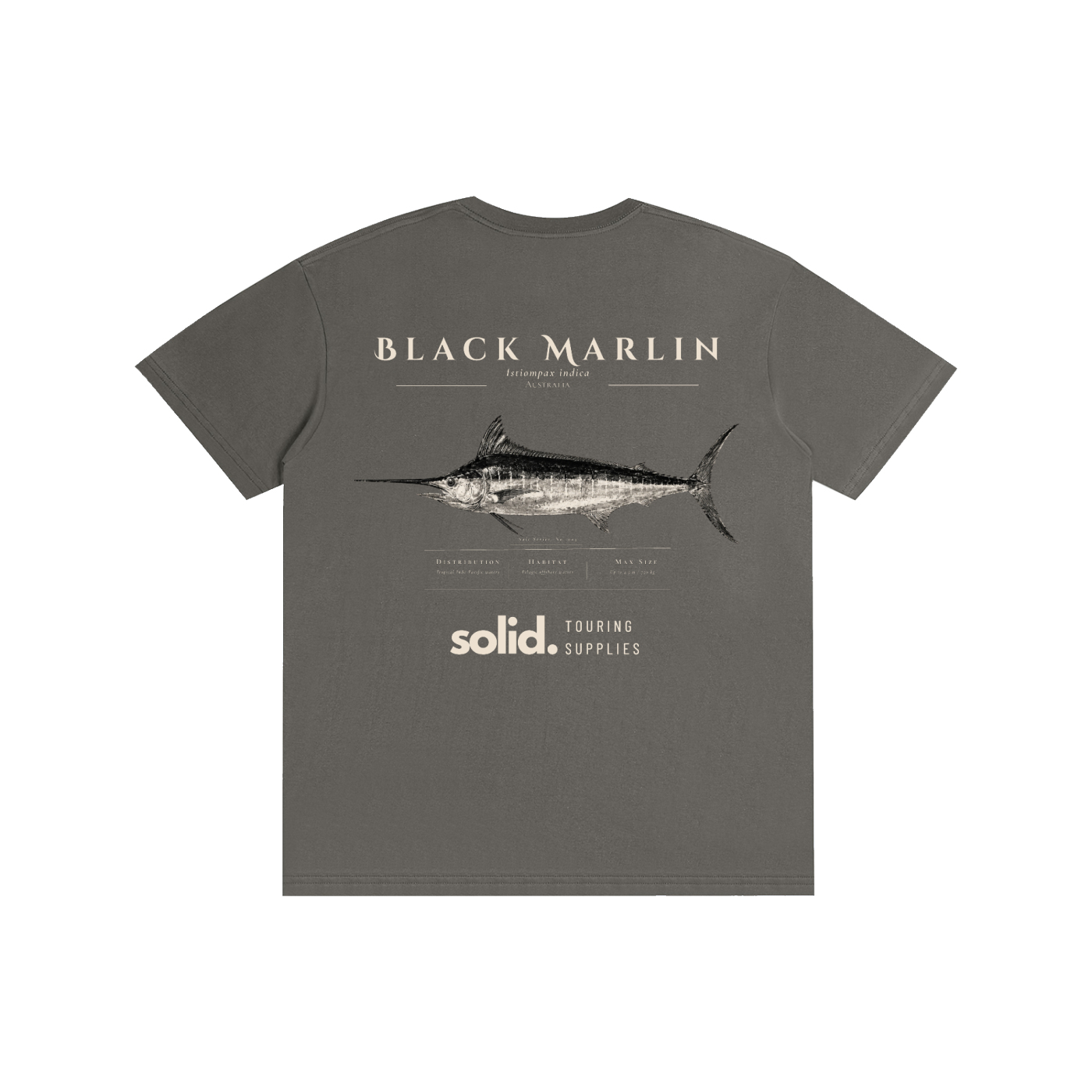 Salt Series 003 - Black Marlin - Bone Text