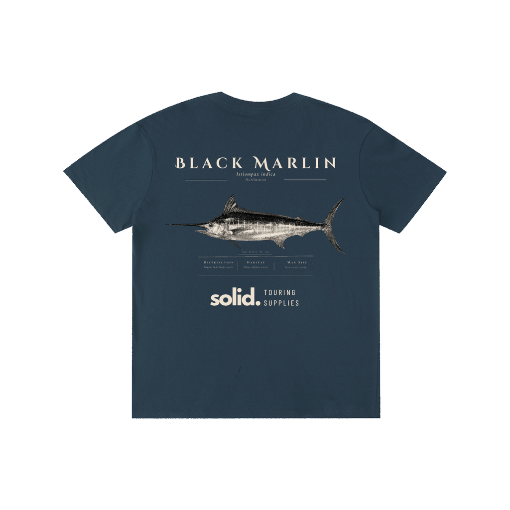 Salt Series 003 - Black Marlin - Bone Text