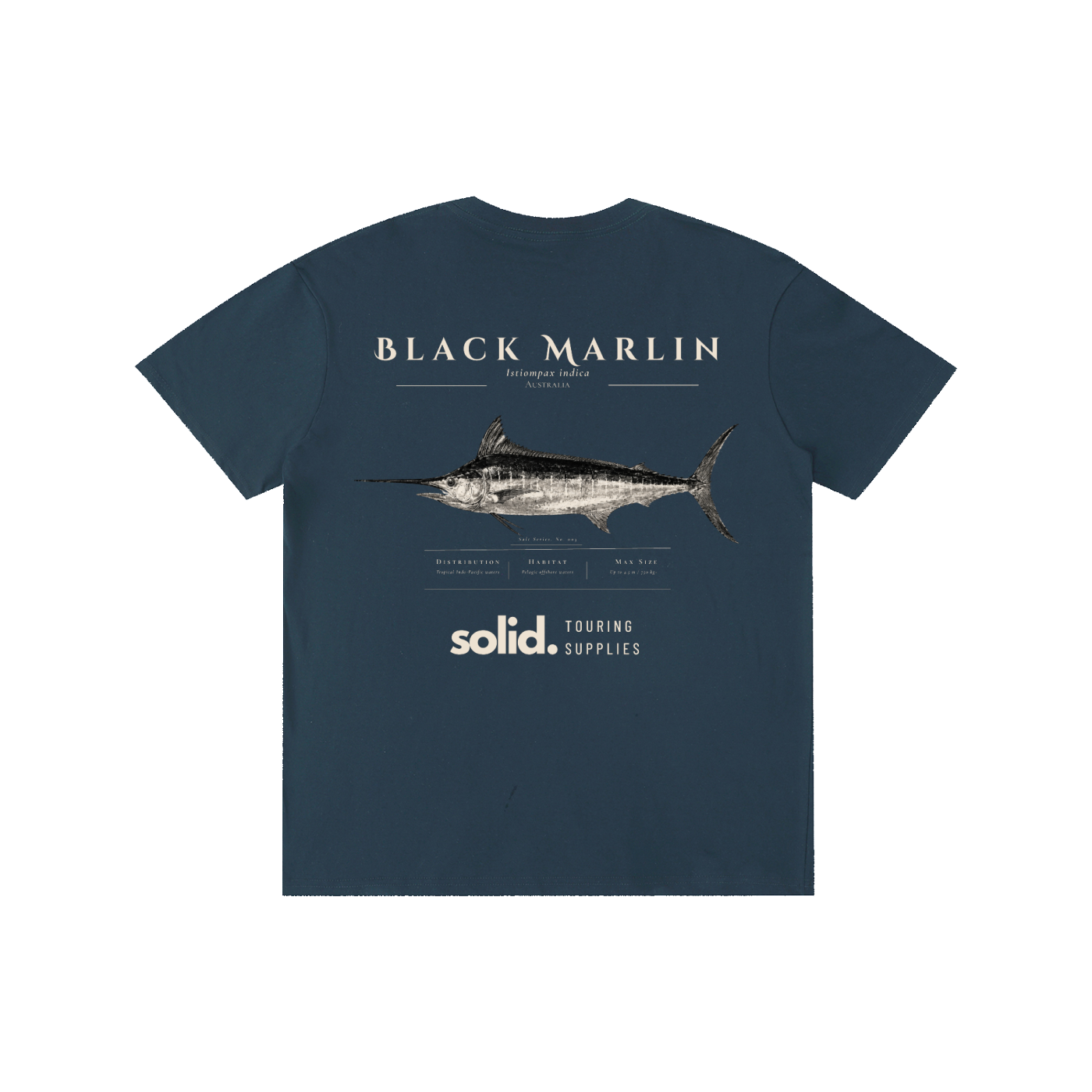 Salt Series 003 - Black Marlin - Bone Text