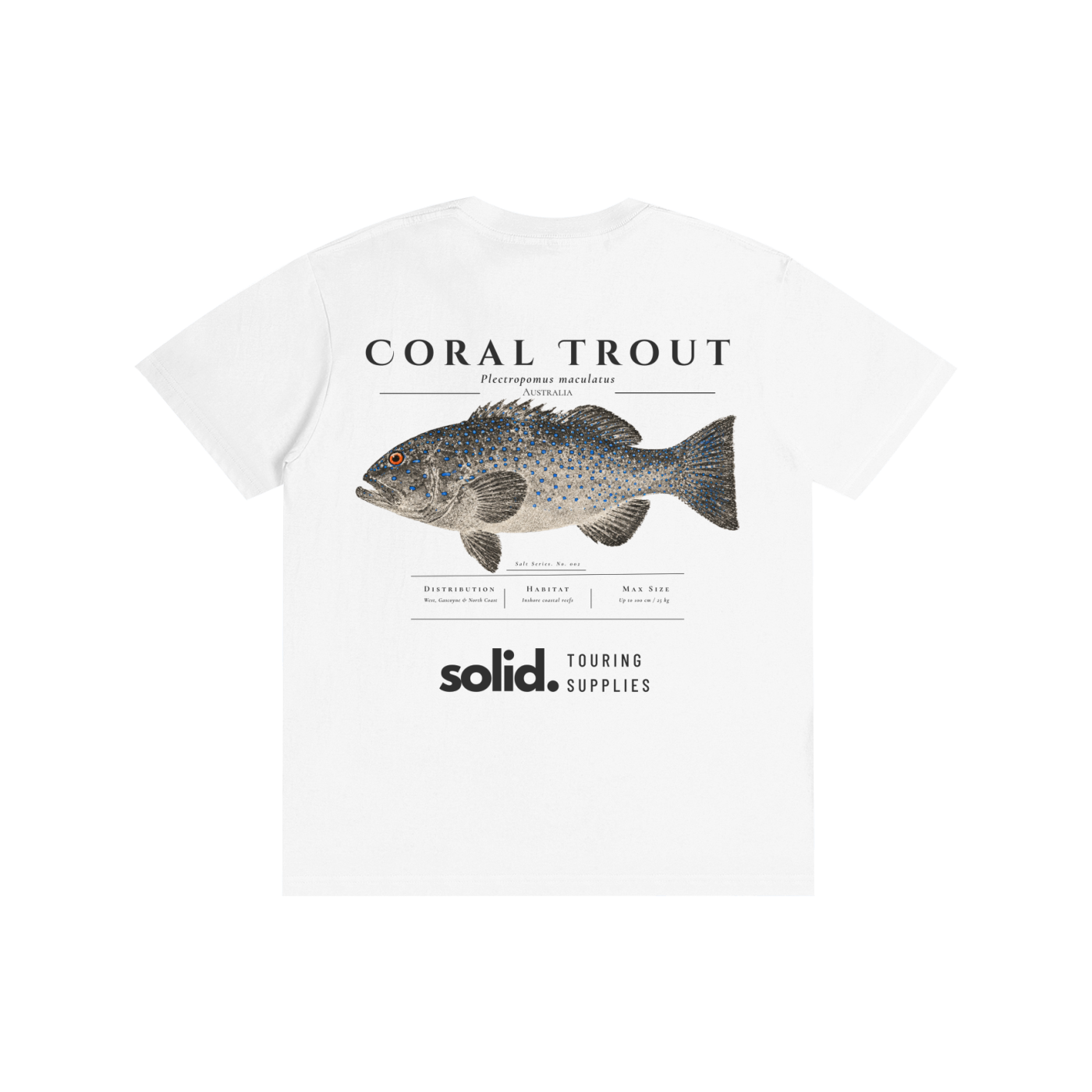 Salt Series 002 - Coral Trout - Charcoal Text