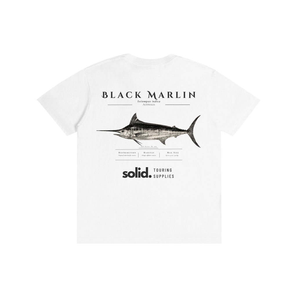 Salt Series 003 - Black Marlin - Charcoal Text