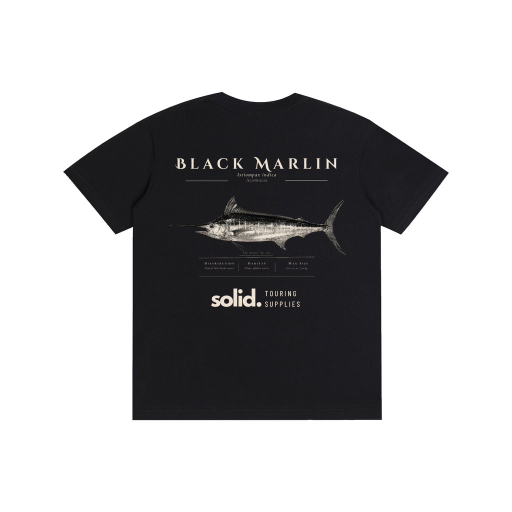 Salt Series 003 - Black Marlin - Bone Text