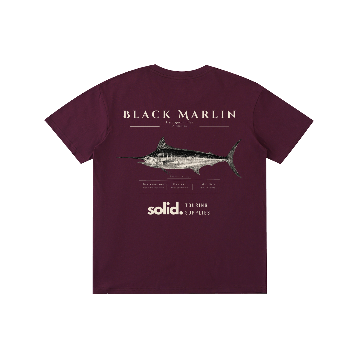 Salt Series 003 - Black Marlin - Bone Text